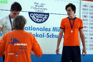 Siegerehrung be 400m Lagen - 3. Platz